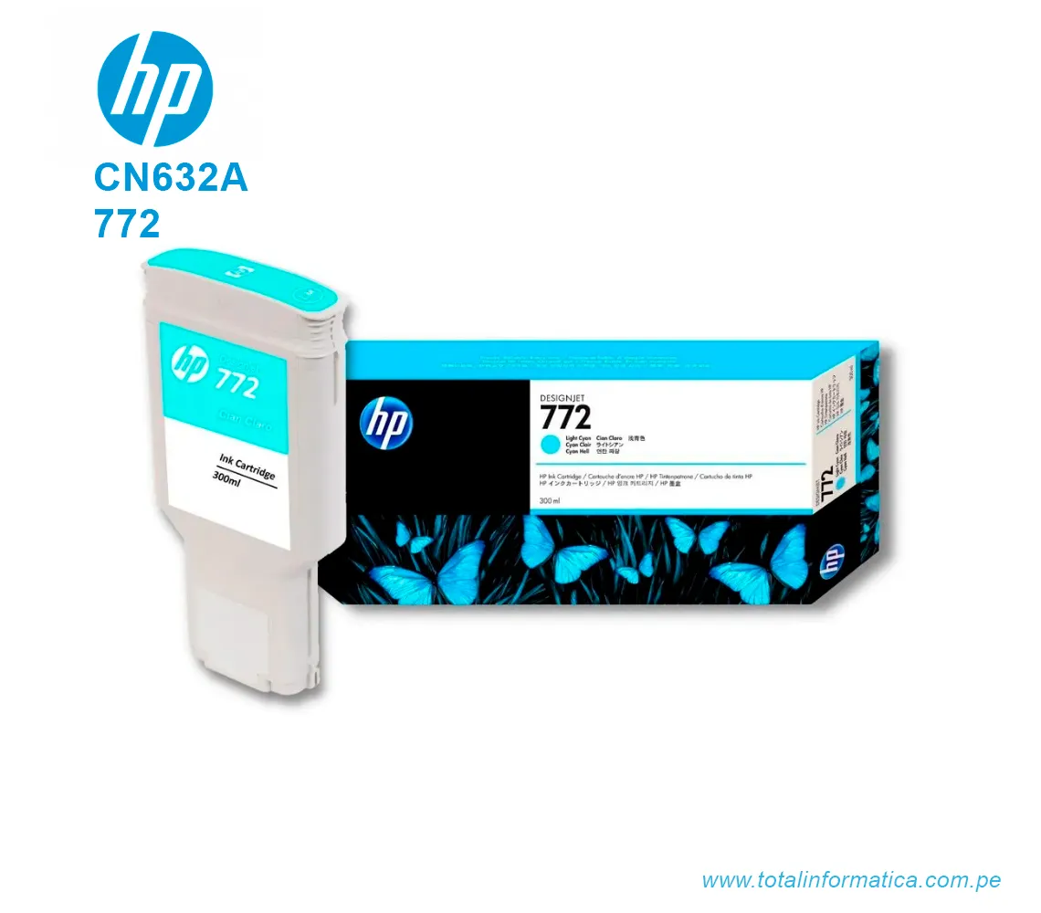 TINTA HP 772 300ML LT CYAN ( CN632A ) DESIGNJET Z5200 - imagen 2