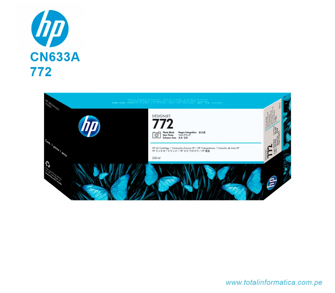 TINTA HP 772 300ML PHOTO BLACK ( CN633A ) DESIGNJET Z5200 - imagen 1