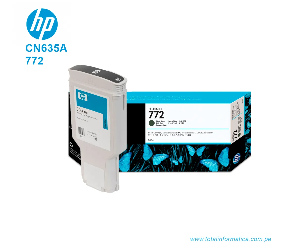 TINTA HP 772 300ML MATTE BLACK ( CN635A ) DESIGNJET Z5200 - imagen 2