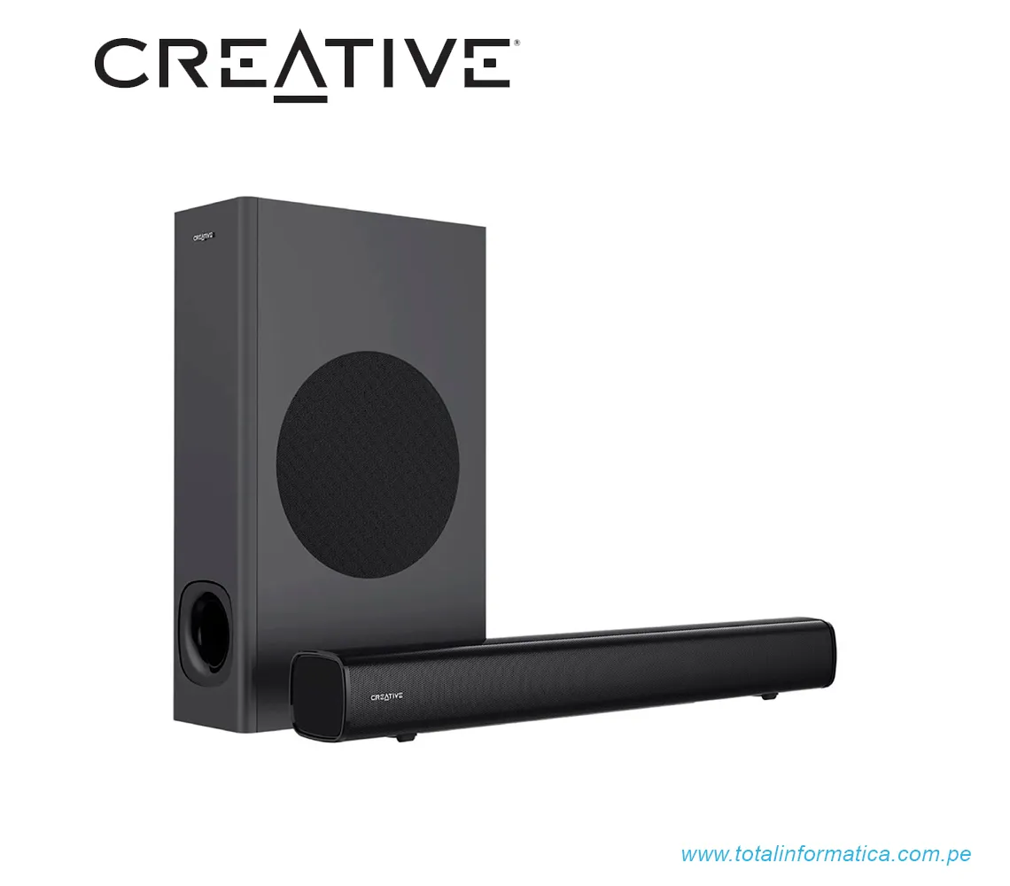 PARLANTE CREATIVE SOUND VAR STAGE V2 2.1, 80W/160W, BLUETOOTH/USB/3.5MM/TV, 220V, COLOR NEGRO(51MF8375AA001) - imagen 1
