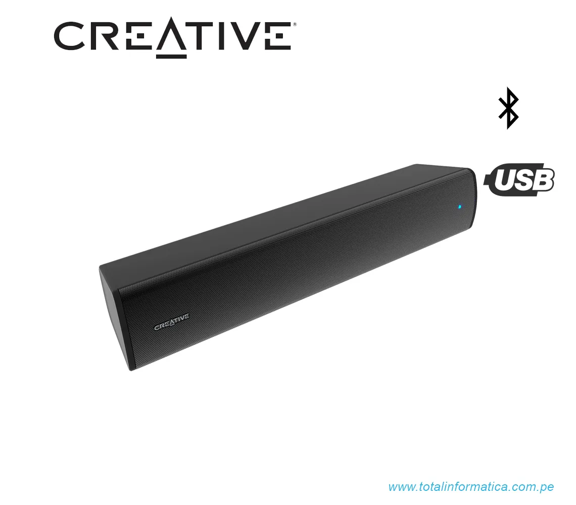 PARLANTE CREATIVE SOUND BAR STAGE AIR, 10W/20W, BLUETOOTH/USB/3.5MM, BLACK(51MF8395AA000) - imagen 1