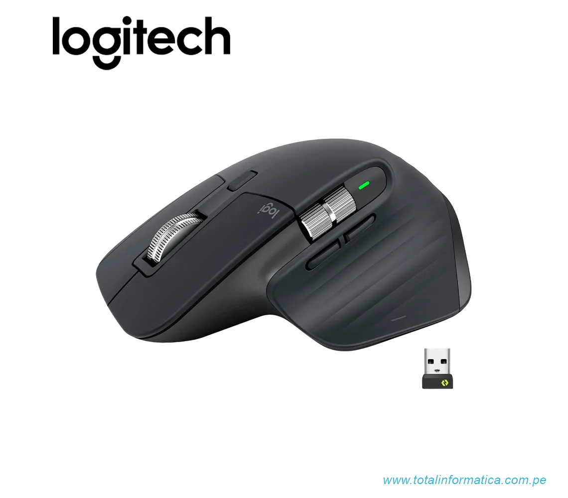 MOUSE LOGITECH MX MASTER 3S, INALAMBRICO/BLUETOOTH, 8K DPI, USB-C, GRAPHITE(910-006561) - imagen 2