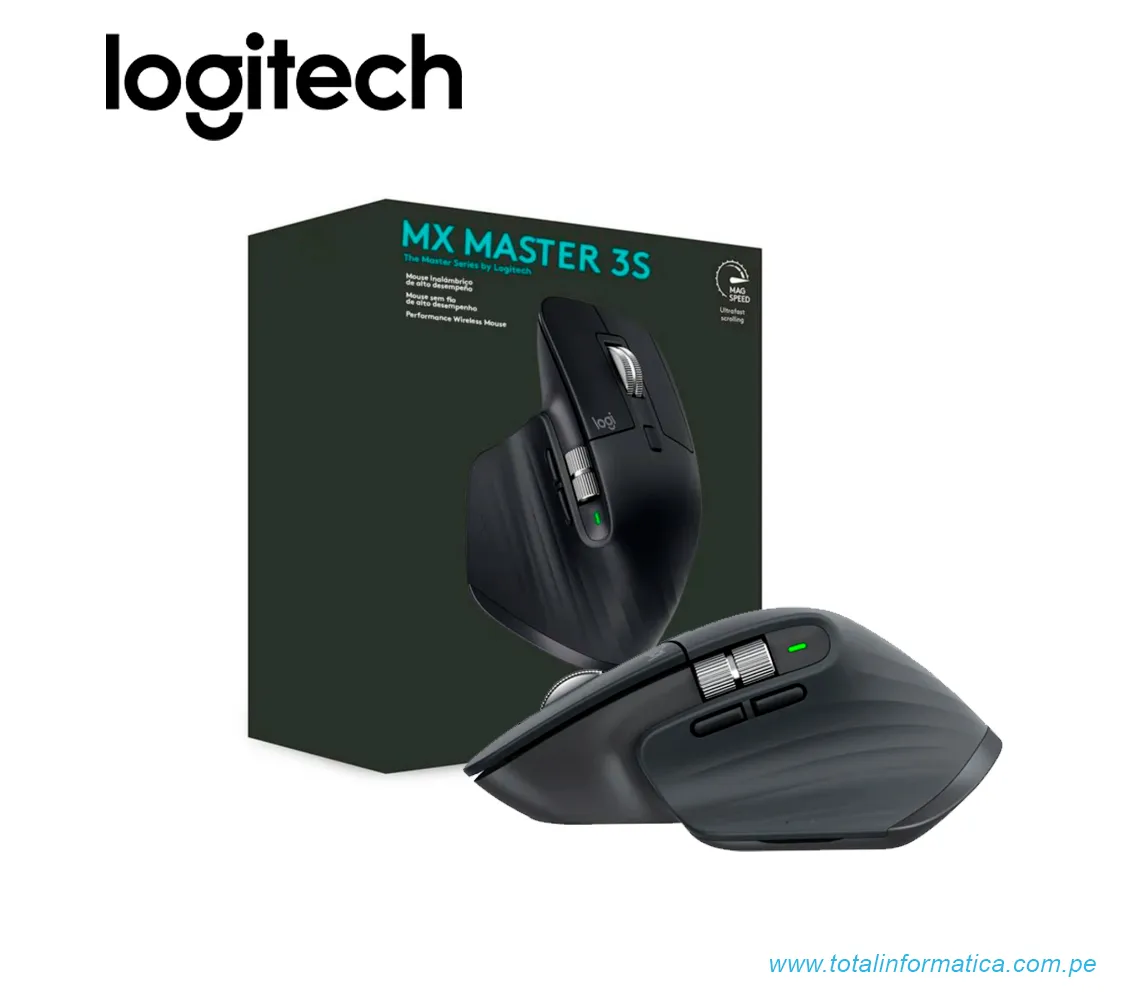 MOUSE LOGITECH MX MASTER 3S, INALAMBRICO/BLUETOOTH, 8K DPI, USB-C, GRAPHITE(910-006561) - imagen 3
