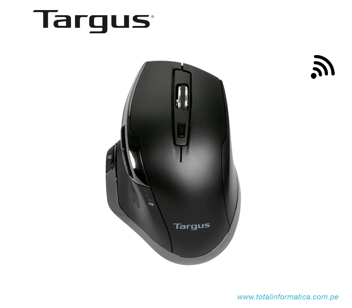 MOUSE TARGUS B584, ERGONOMICO, ANTIMICROBIAL, INALAMBRICO, NEGRO(AMW584GL) - imagen 1