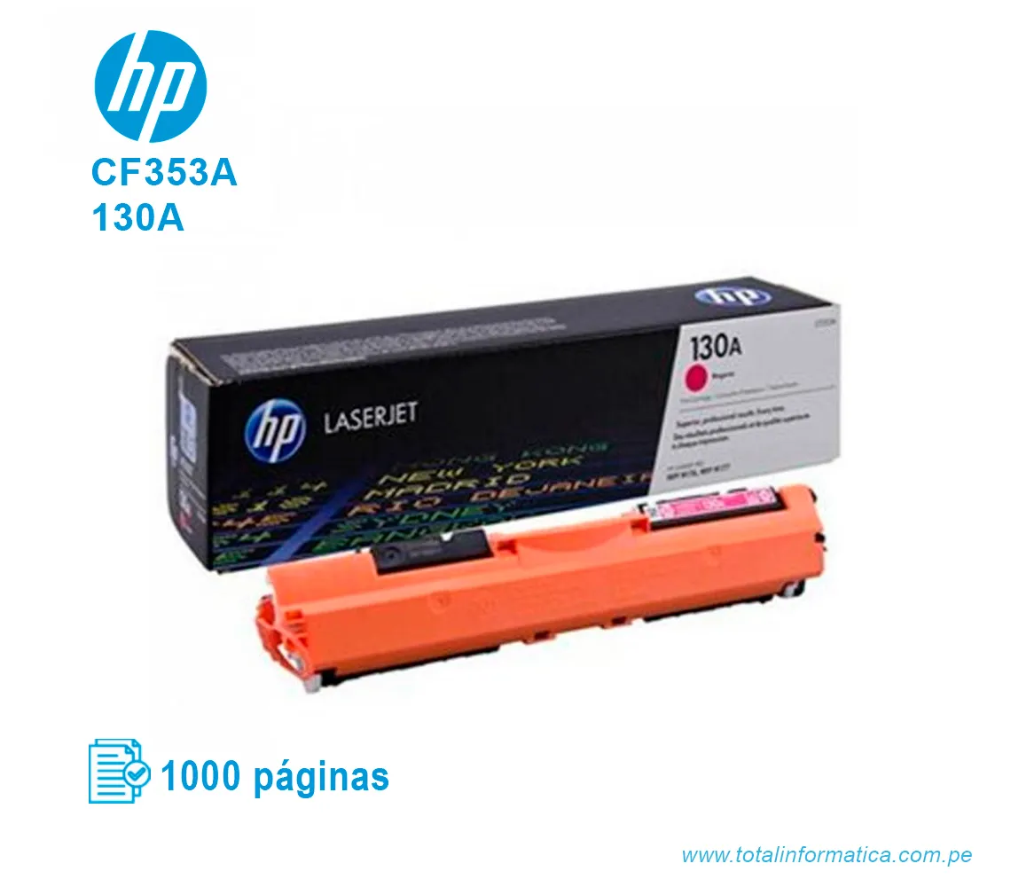 TONER HP 130A MAGENTA ( CF353A ) LASERJET MFP M177, 1000 PGS - imagen 2