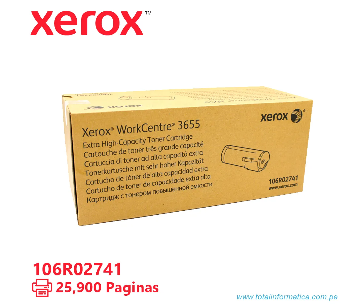 TONER XEROX ( 106R02741 ) WORKCENTRE 3655 BLACK, 25,900 PAG - imagen 2
