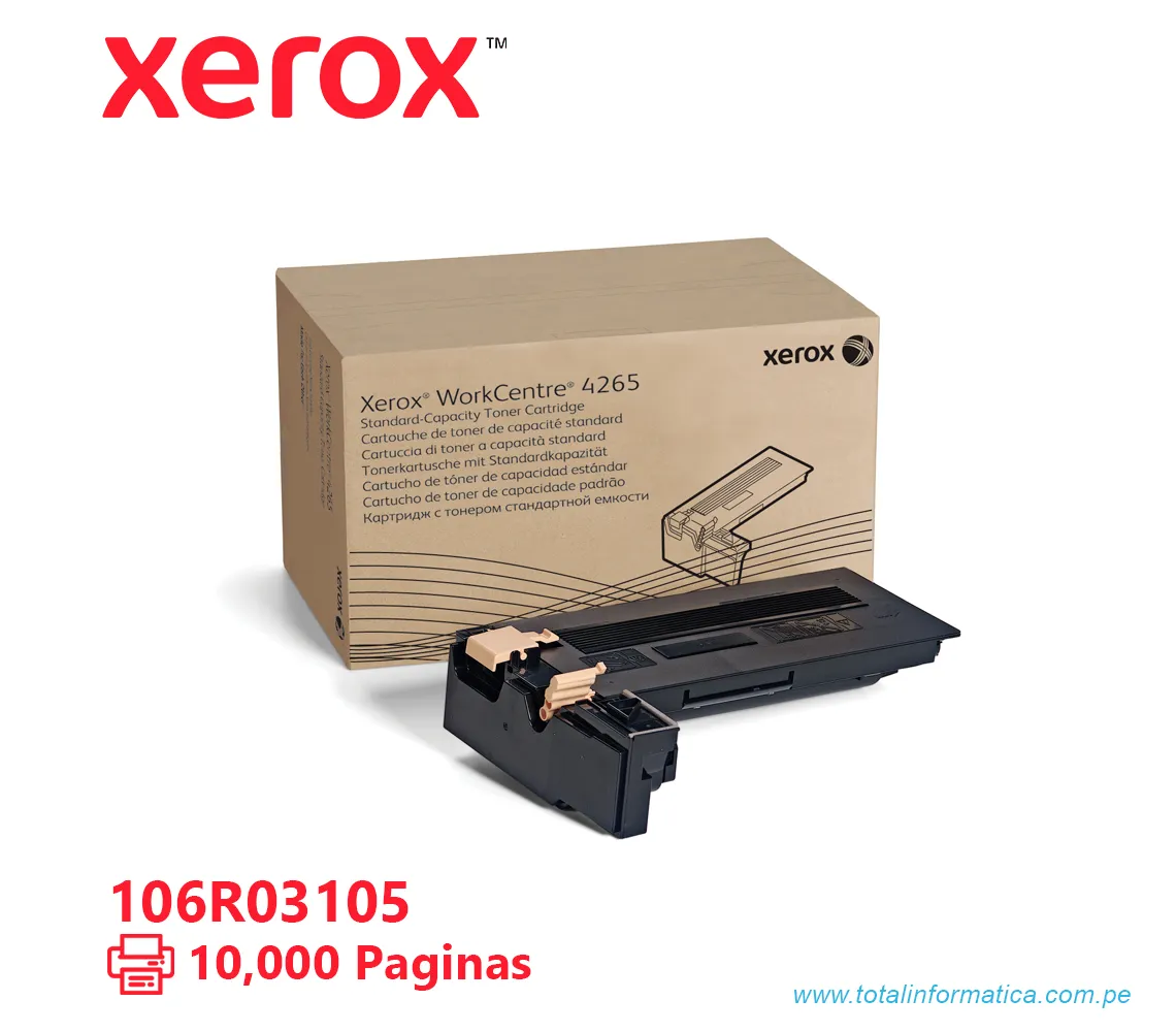 TONER XEROX ( 106R03105 ) WORKCENTRE 4265 BLACK, 10K PÁG - imagen 1