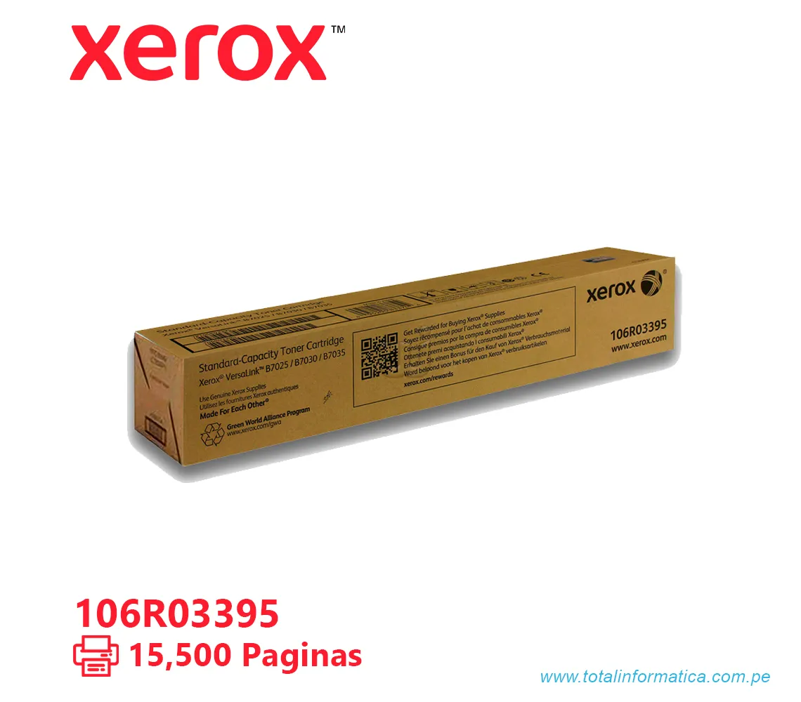 TONER XEROX ( 106R03395 ) VERSALINK B7025, B7035 BLACK, 15,5K PAG - imagen 2