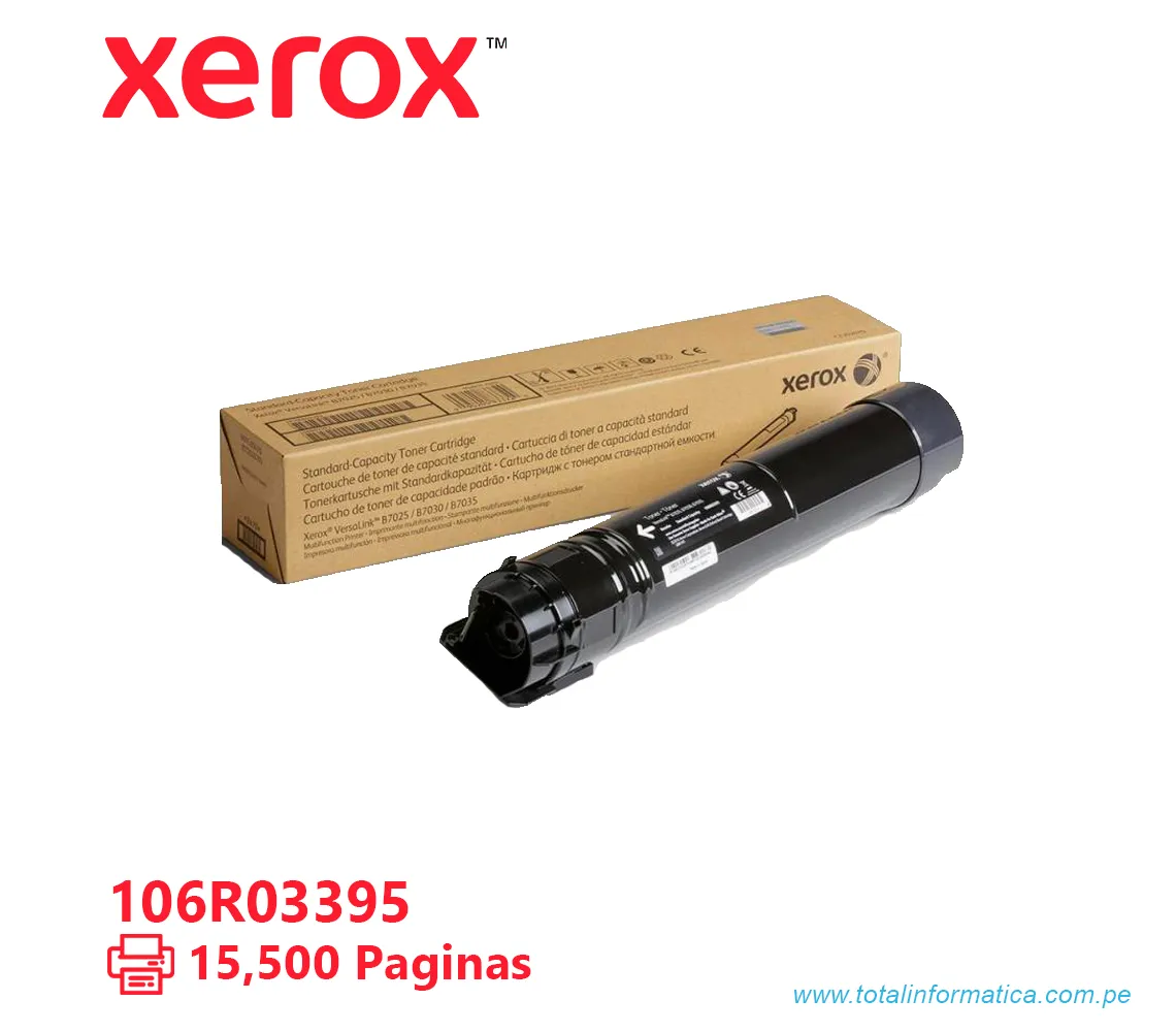 TONER XEROX ( 106R03395 ) VERSALINK B7025, B7035 BLACK, 15,5K PAG - imagen 1