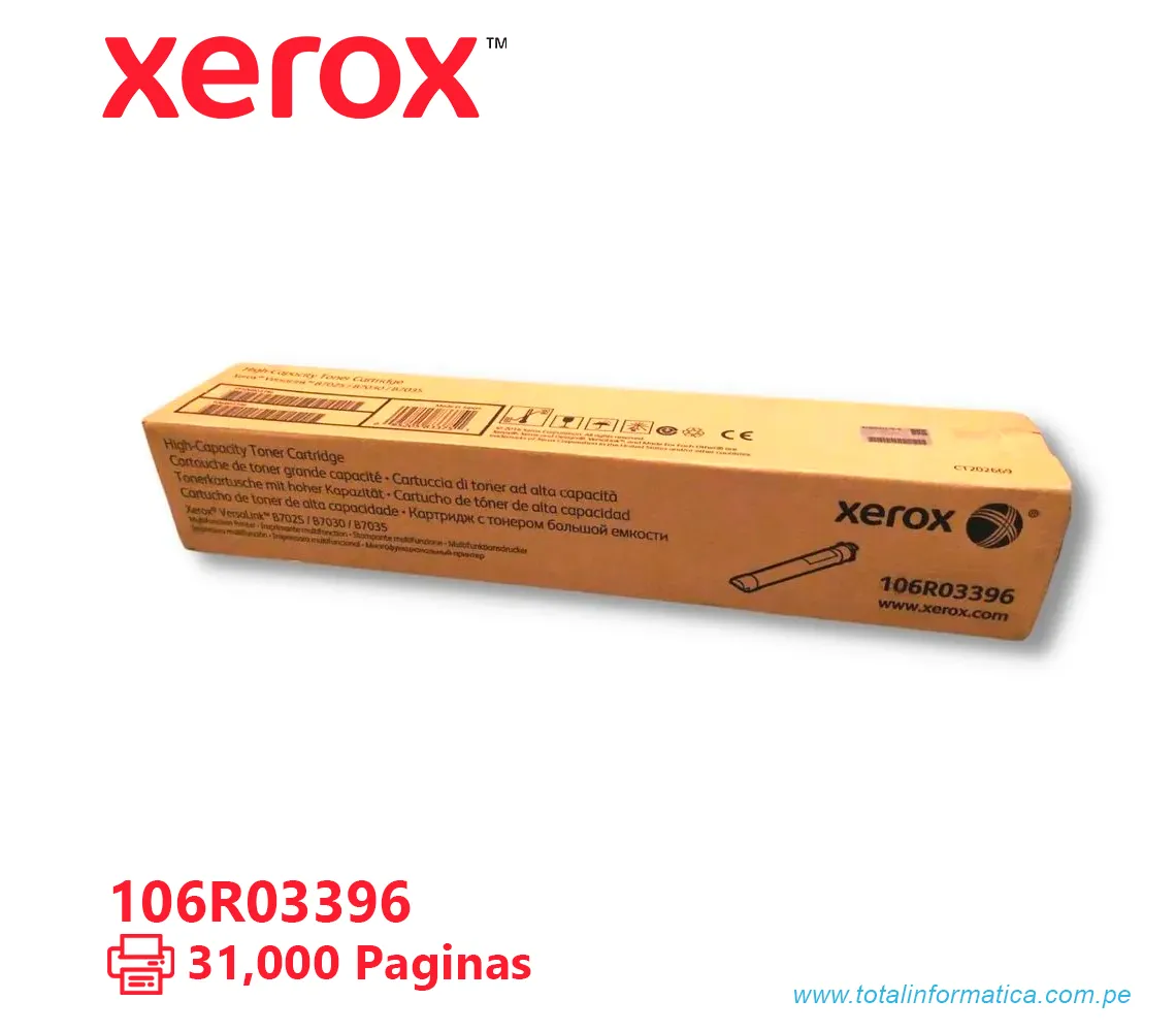 TONER XEROX ( 106R03396 ) VERSALINK B7025, B7035 BLACK, 31K PÁG - imagen 2