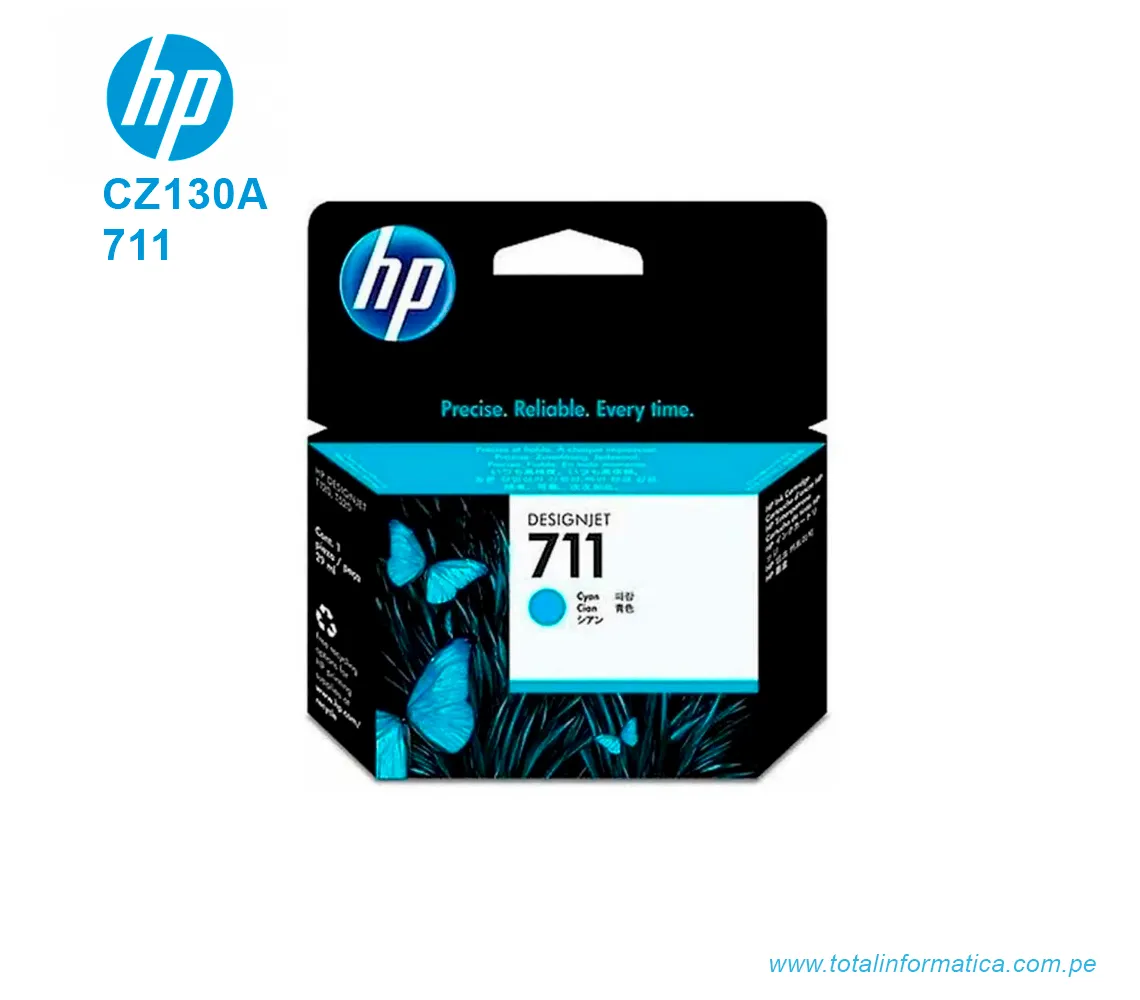 TINTA HP 711 CYAN ( CZ130A ) T120, T520, 38 ML - imagen 1