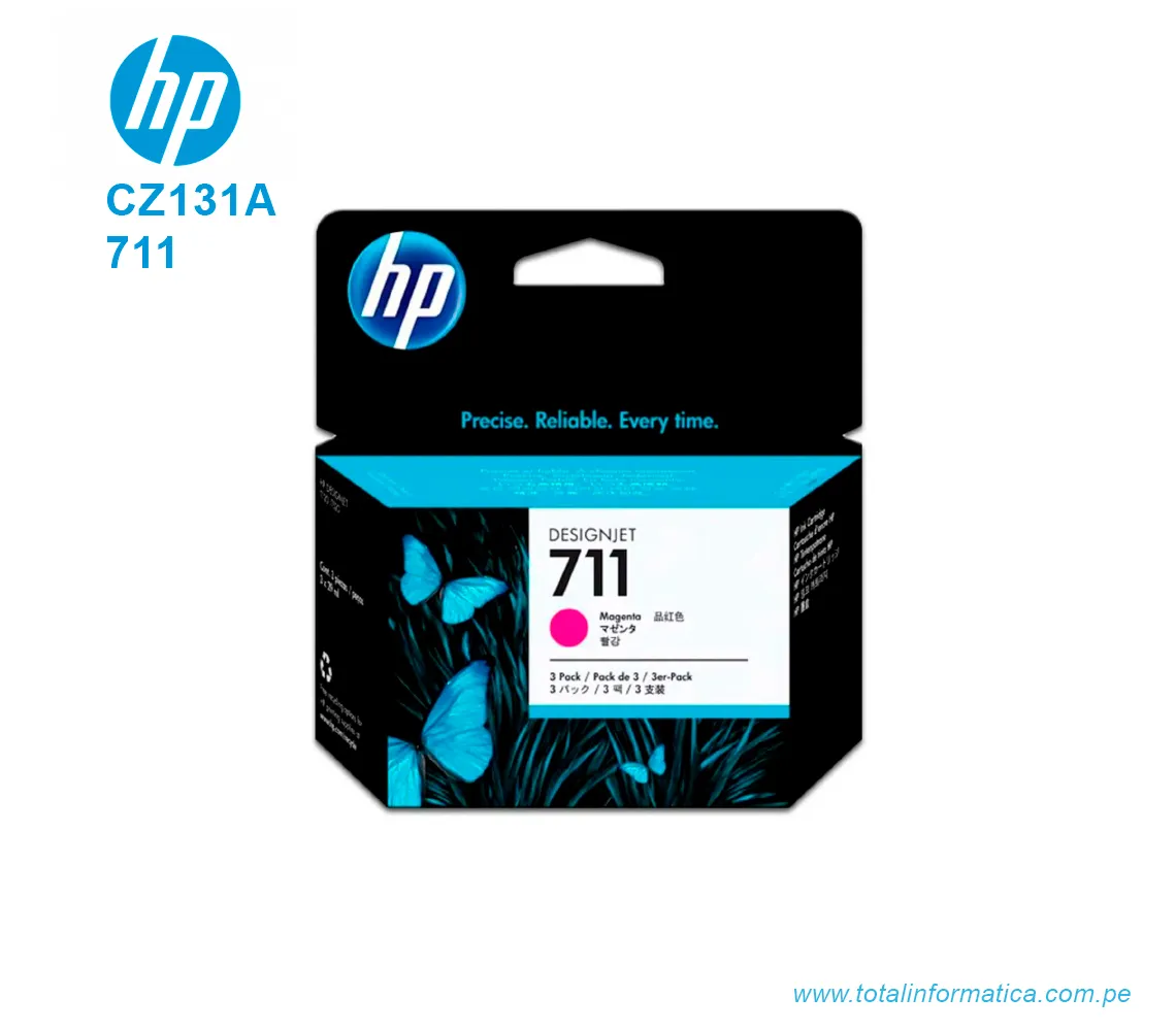 TINTA HP 711 MAGENTA ( CZ131A ) T120, T520, 29 ML - imagen 1