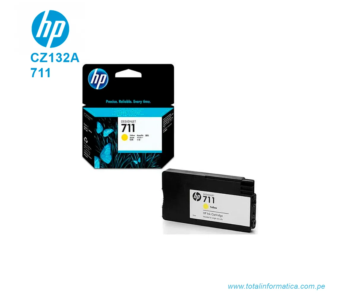 TINTA HP 711 YELLOW ( CZ132A ) T120, T520, 29 ML - imagen 2
