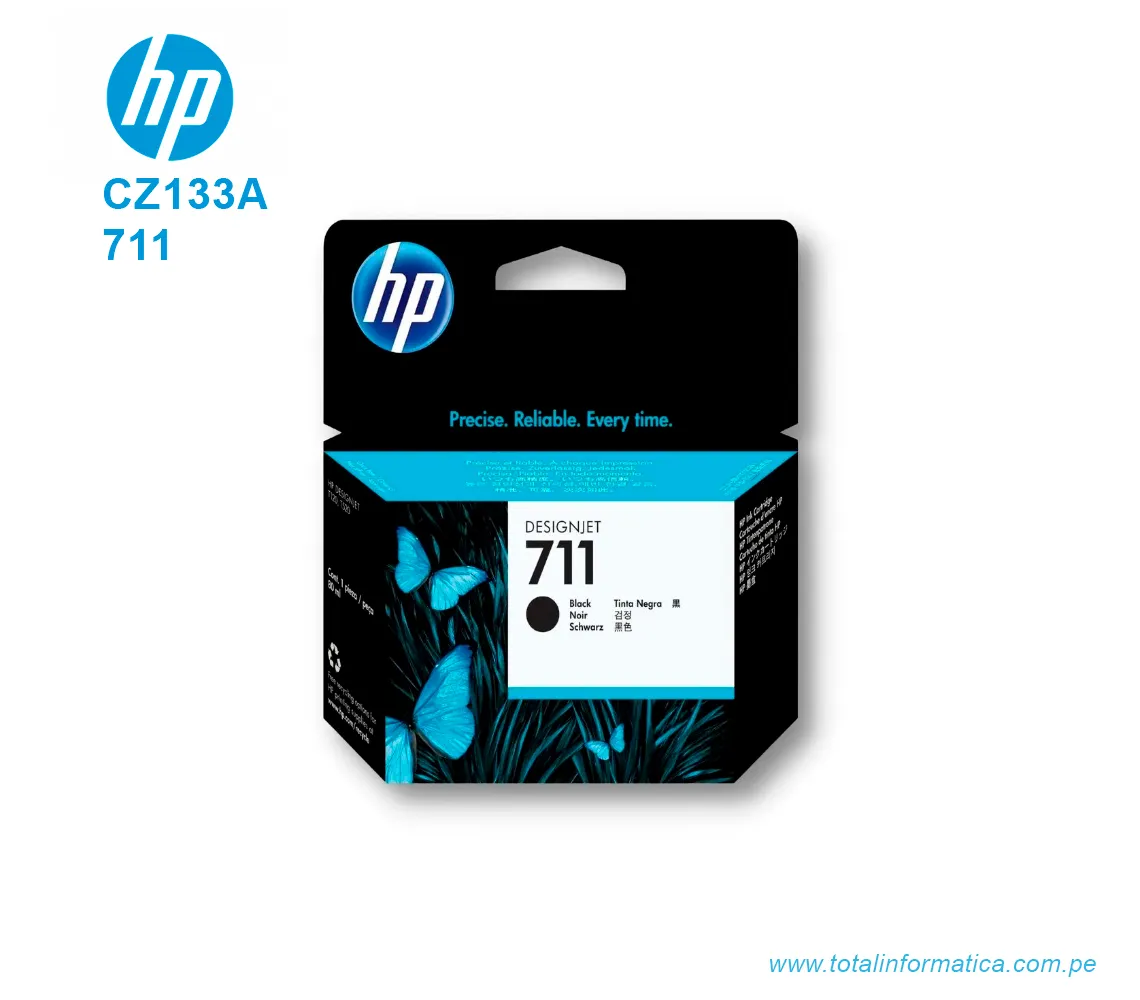 TINTA HP 711 BLACK DGJ ( CZ133A ) T120, T520, 80 ML - imagen 1