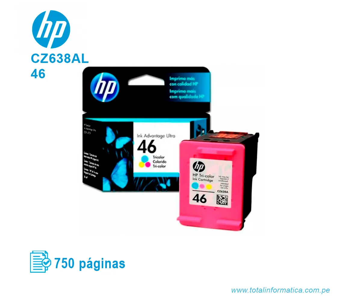 TINTA HP 46 TRICOLOR ( CZ638AL ) ADVANTAGE, 750 PÁG - imagen 2
