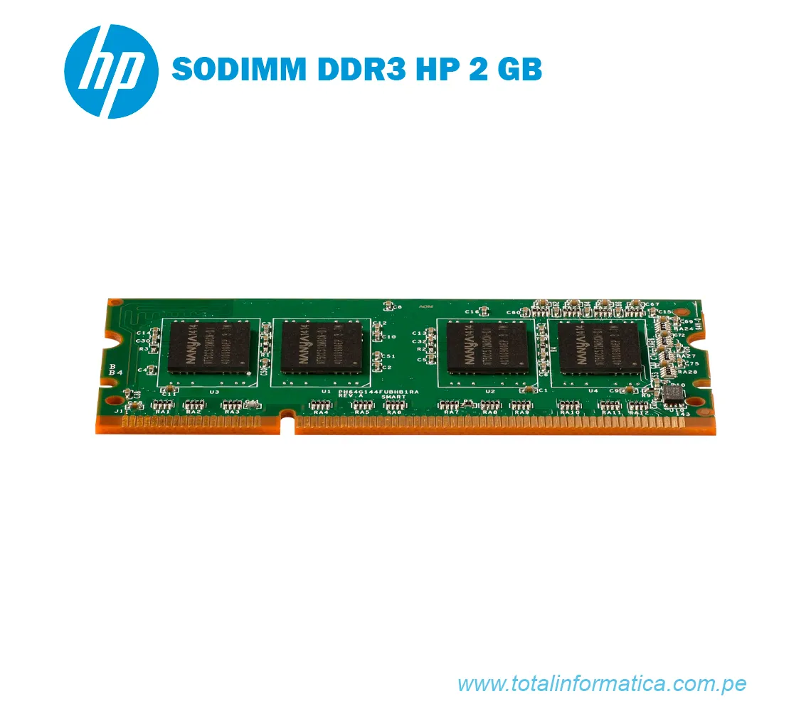 MEMORIA HP SODIMM E5K49A DDR3 DE 144 PINES, 800 MHZ, 2 GB - imagen 1