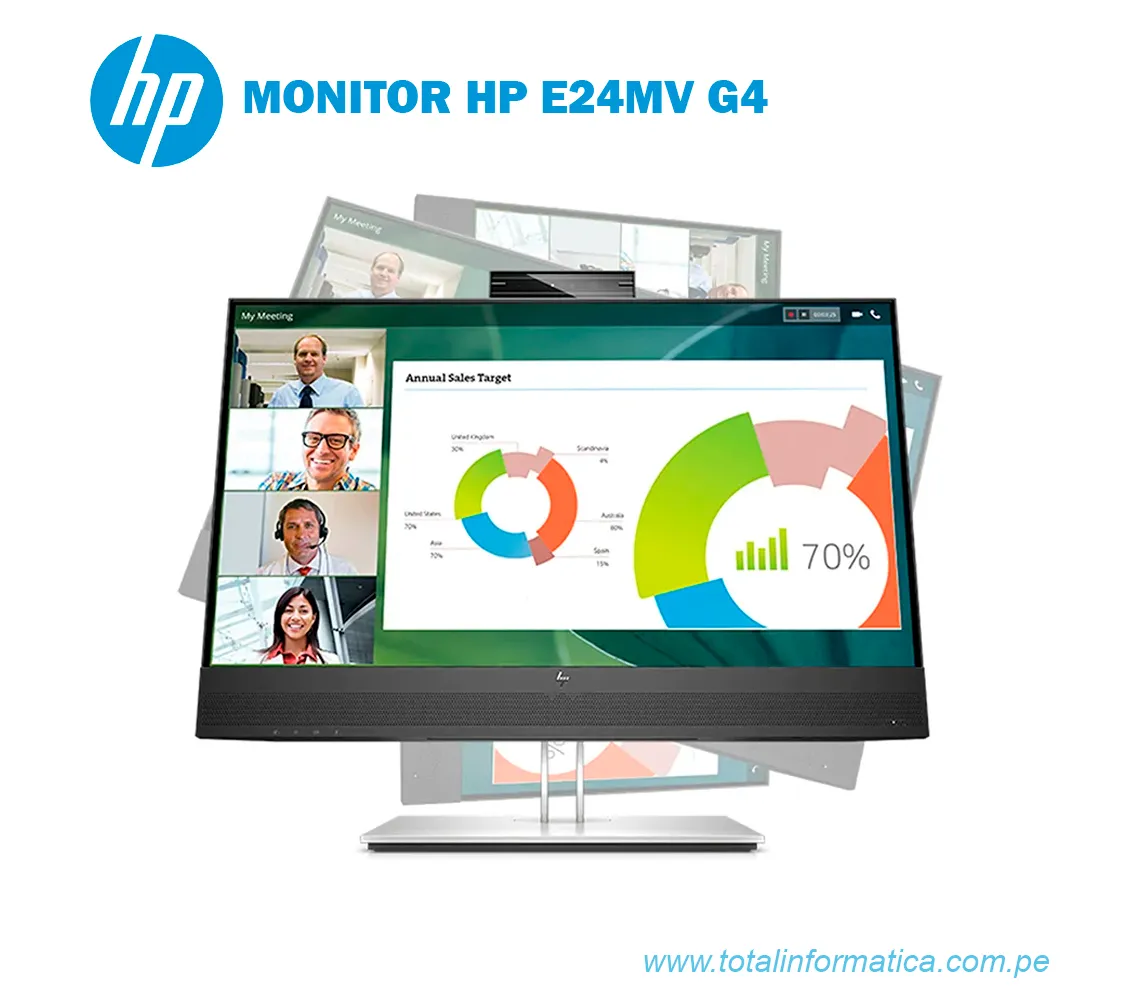 MONITOR HP E24MV G4 169L0AA 23.8", FULL HD, 1920X1080, 60HZ, HDMI - imagen 2