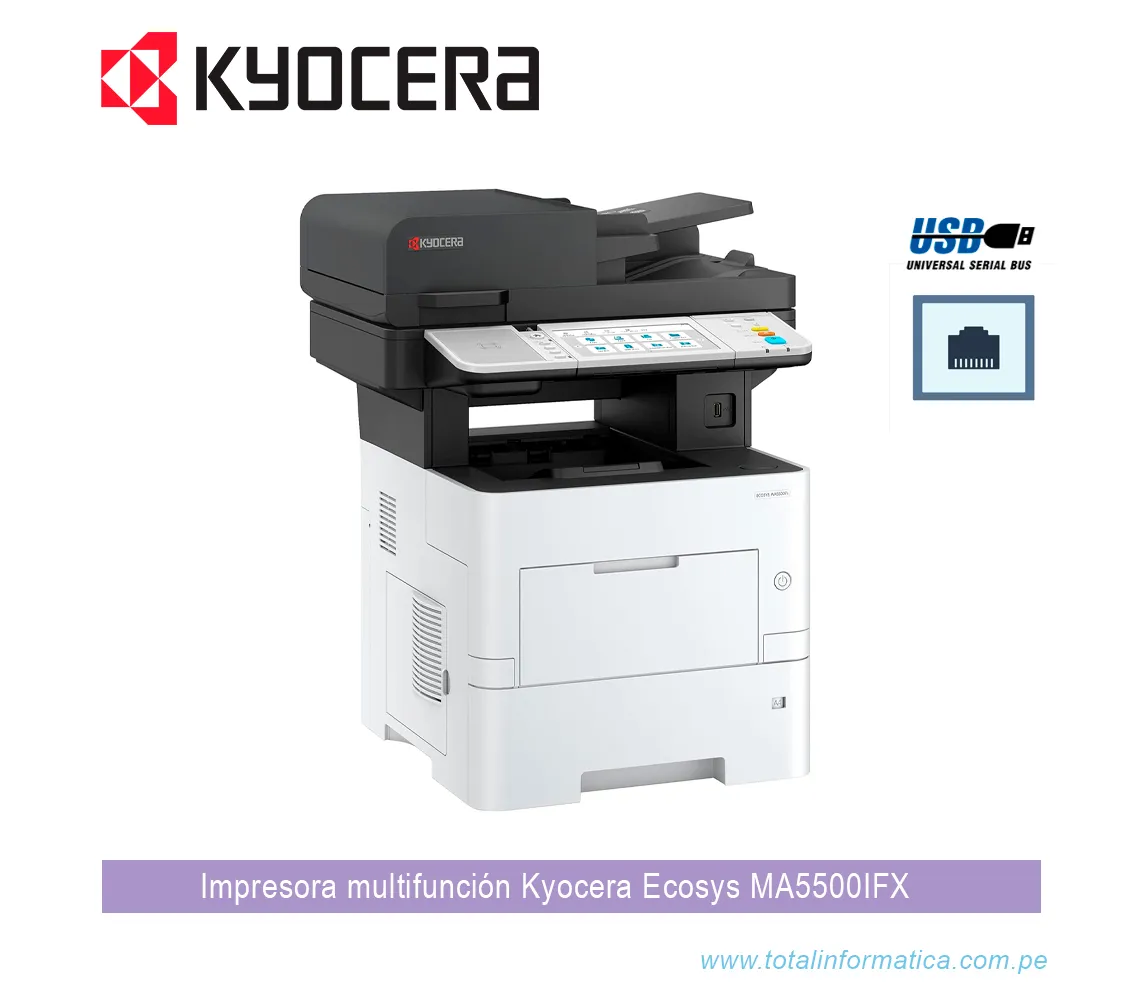 IMPRESORA KYOCERA MA5500IFX ECOSYS LÁSER MONOCROMATICA A4 57PPM - imagen 2
