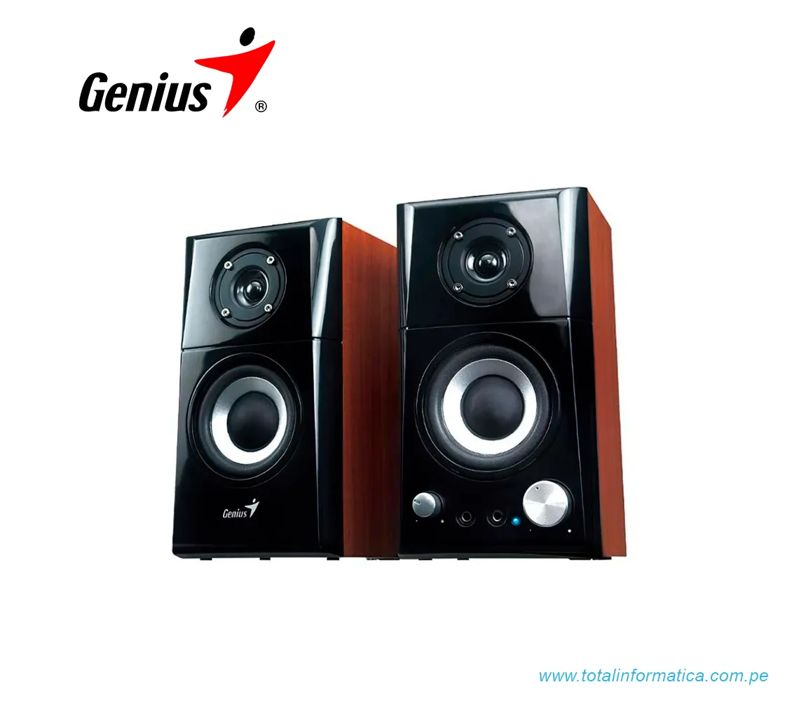PARLANTE GENIUS SP-HF500A II 2.0, 16W, 3.5MM, 240V, MADERA/NEGRO(31730032400) - imagen 1