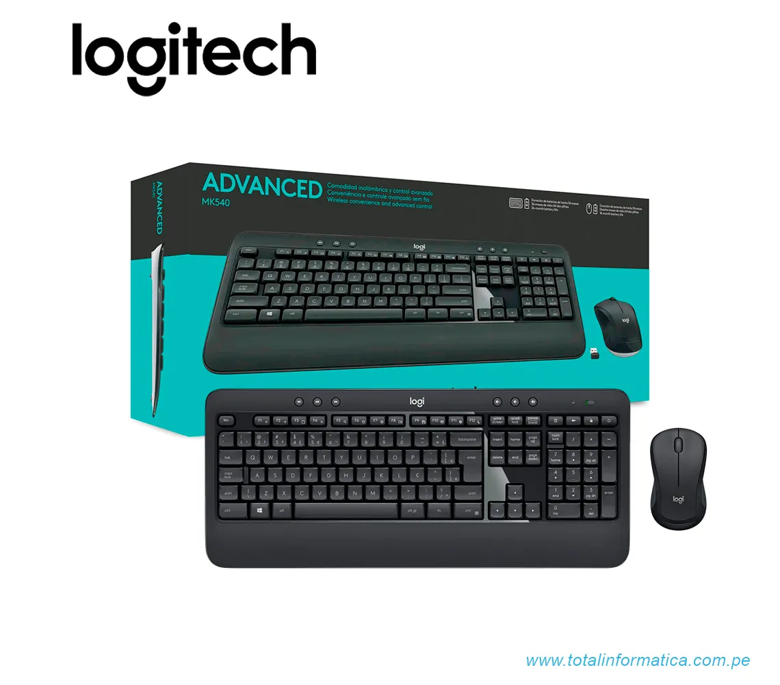 TECLADO + MOUSE LOGITECH MK540, INALAMBRICO, USB, COLOR NEGRO(920-008673) - imagen 2