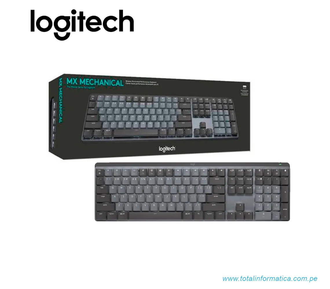 TECLADO LOGITECH MX MECHANICAL, INALAMBRICO/BLUETOOTH, NEGRO(920-010845) - imagen 2