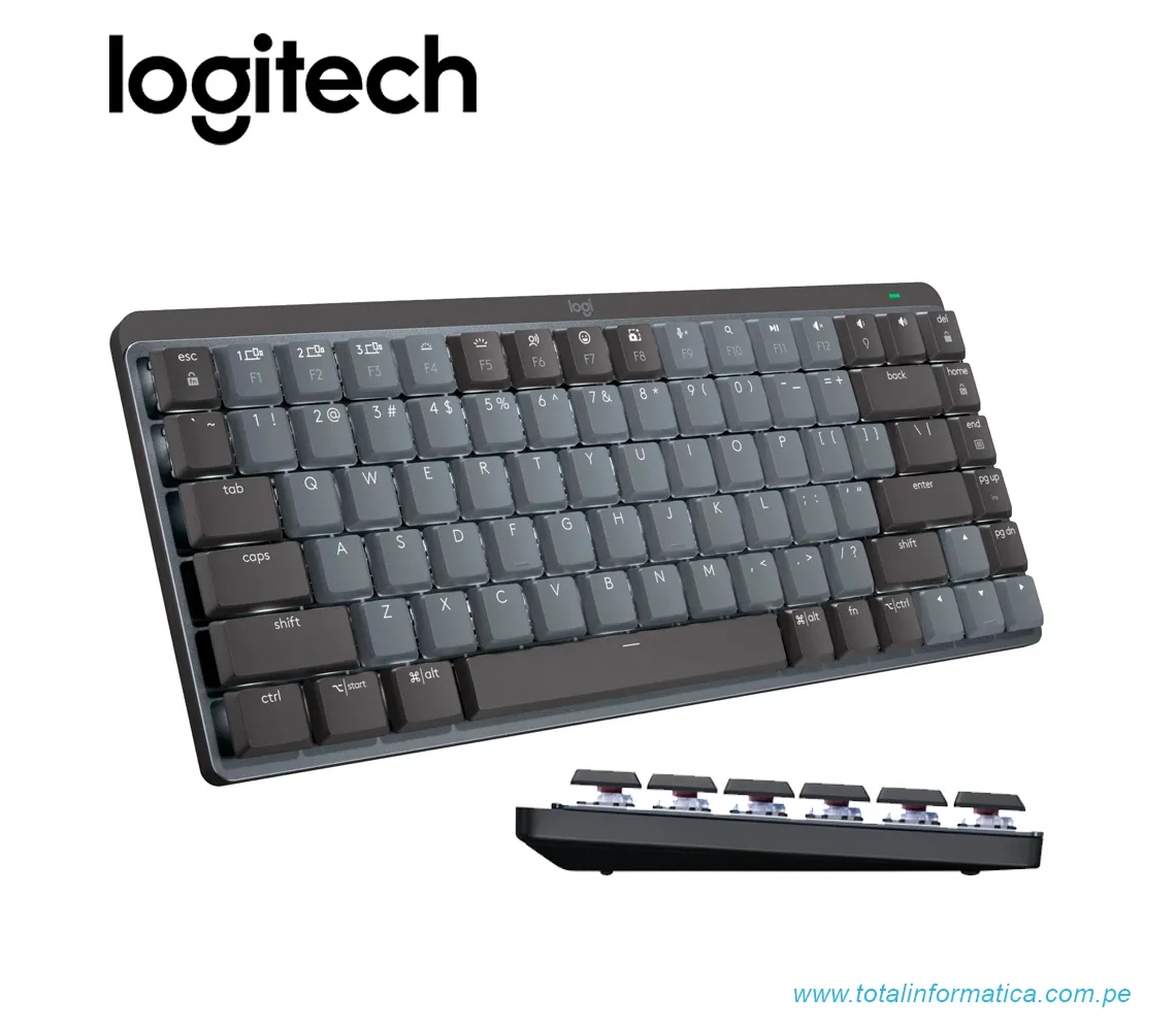 TECLADO LOGITECH MX MECHANICAL MINI, INALAMBRICO/BLUETOOTH, NEGRO(920-010846) - imagen 2