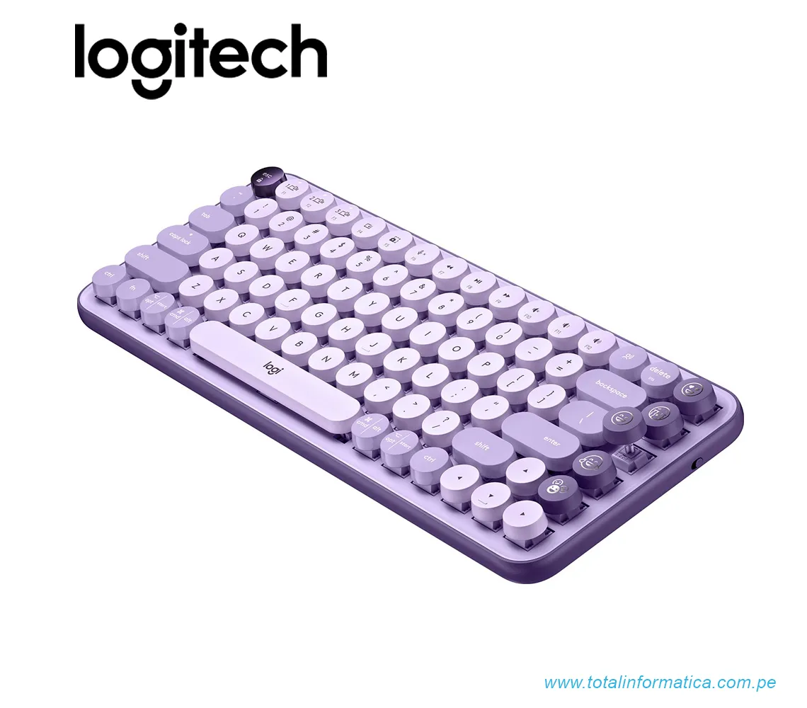 TECLADO LOGITECH POP KEYS, MULTI-DISPOSITIVO, INALAMBRICO/BLUETOOTH, LILA(920-011519) - imagen 2