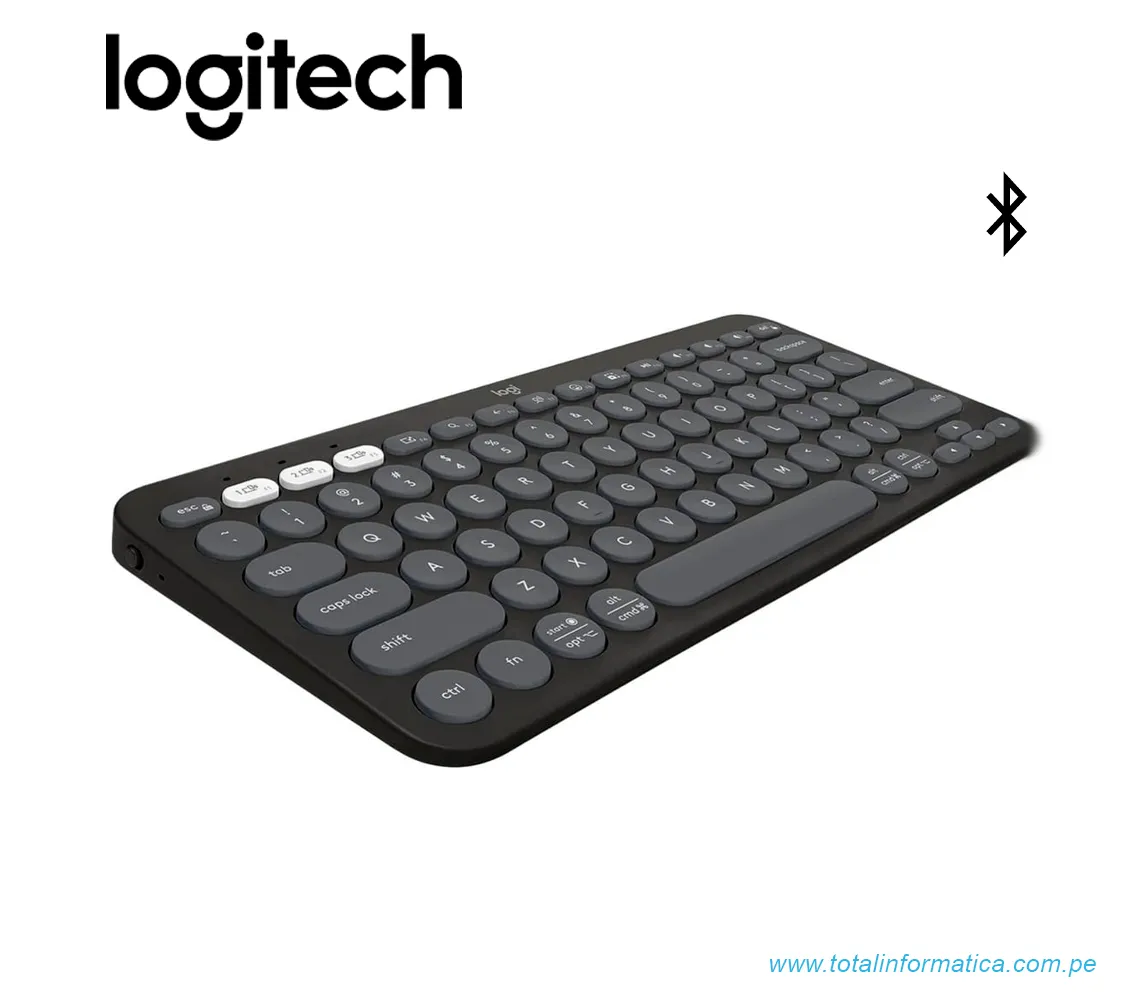 TECLADO LOGITECH PEBBLE 2 K380S, BLUETOOTH/INALAMBRICO, GRAPHITE(920-011783) - imagen 1