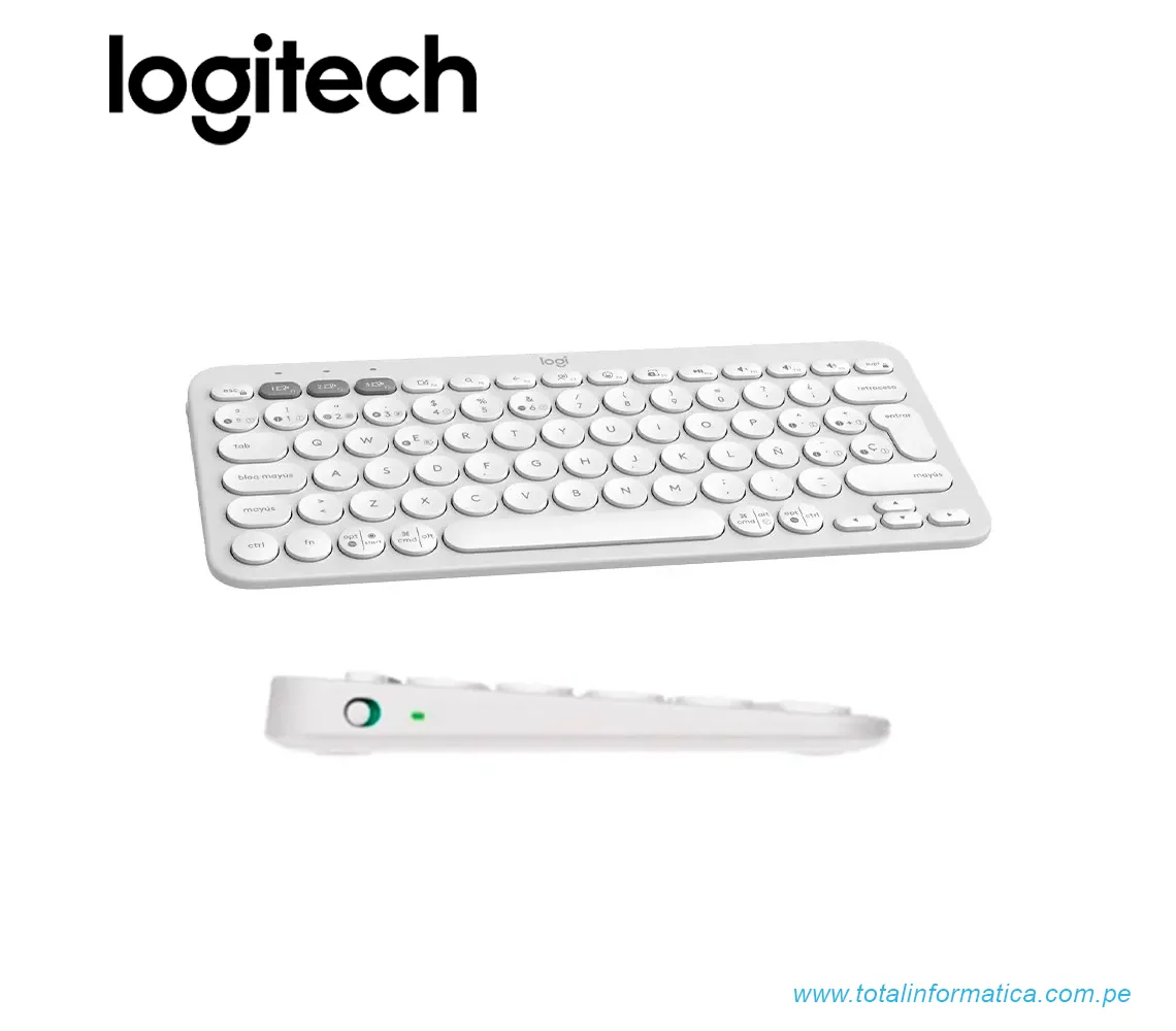 TECLADO LOGITECH PEBBLE 2 K380S, BLUETOOTH/INALAMBRICO, BLANCO(920-011784) - imagen 2