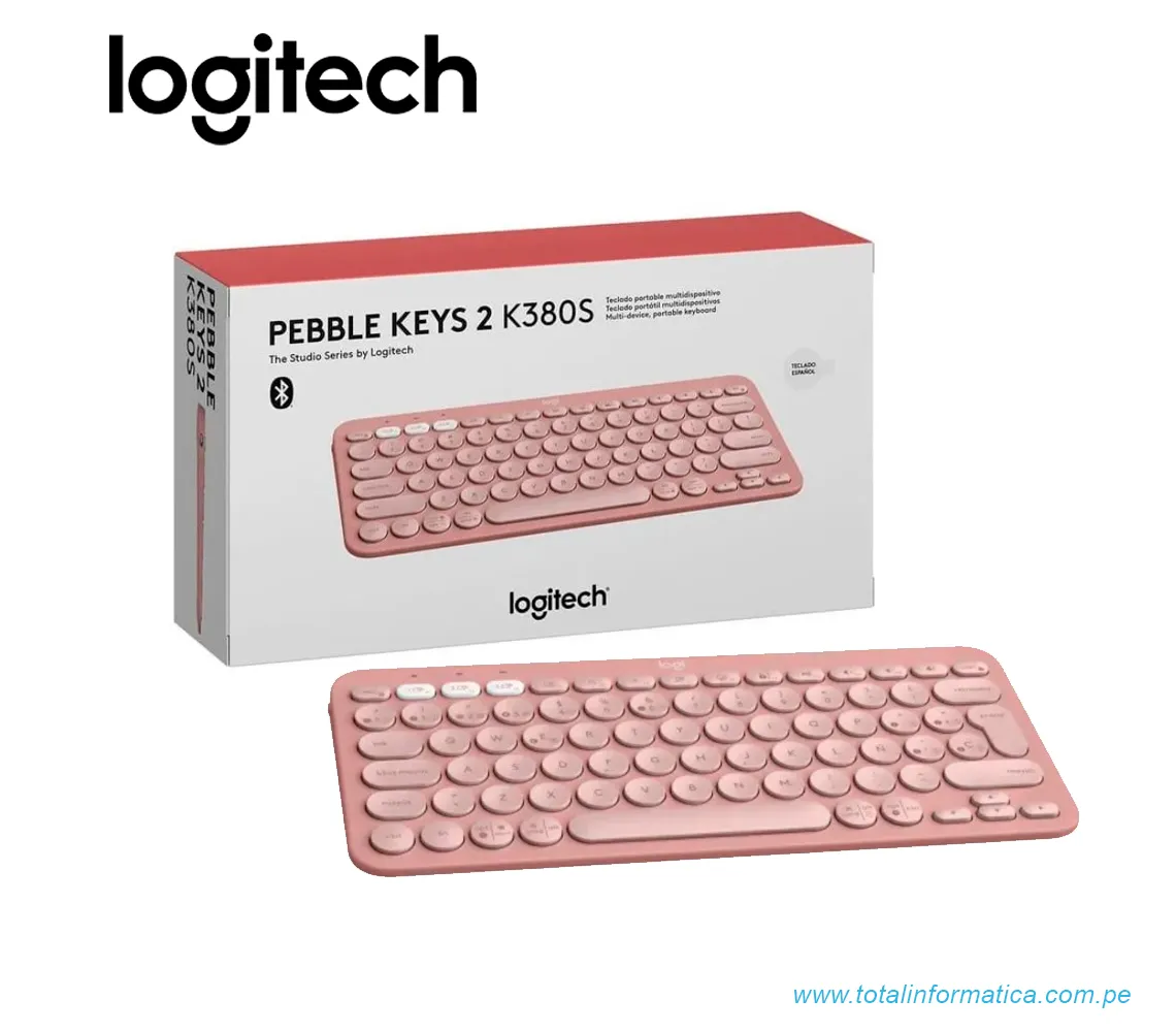 TECLADO LOGITECH PEBBLE 2 K380S, BLUETOOTH/INALAMBRICO, ROSA(920-011785) - imagen 3