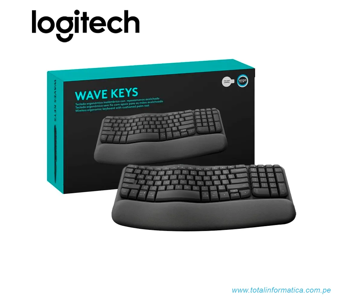 TECLADO LOGITECH ERGO WAVER, INALAMBRICO/BLUETOOTH, GRAPHITE(920-012278) - imagen 3