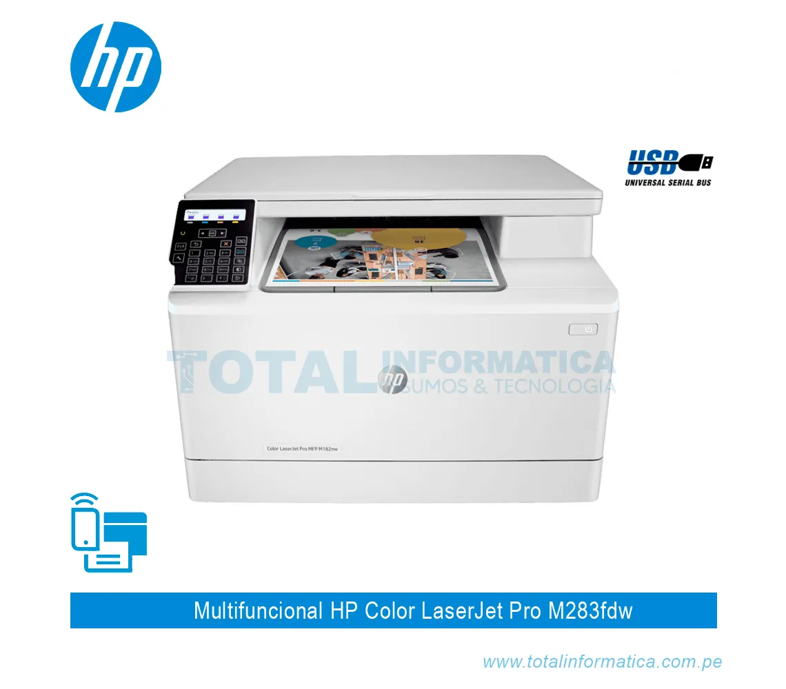 MULTIFUNCIONAL HP LASERJET PRO M182NW COLOR, 17PPM - imagen 1
