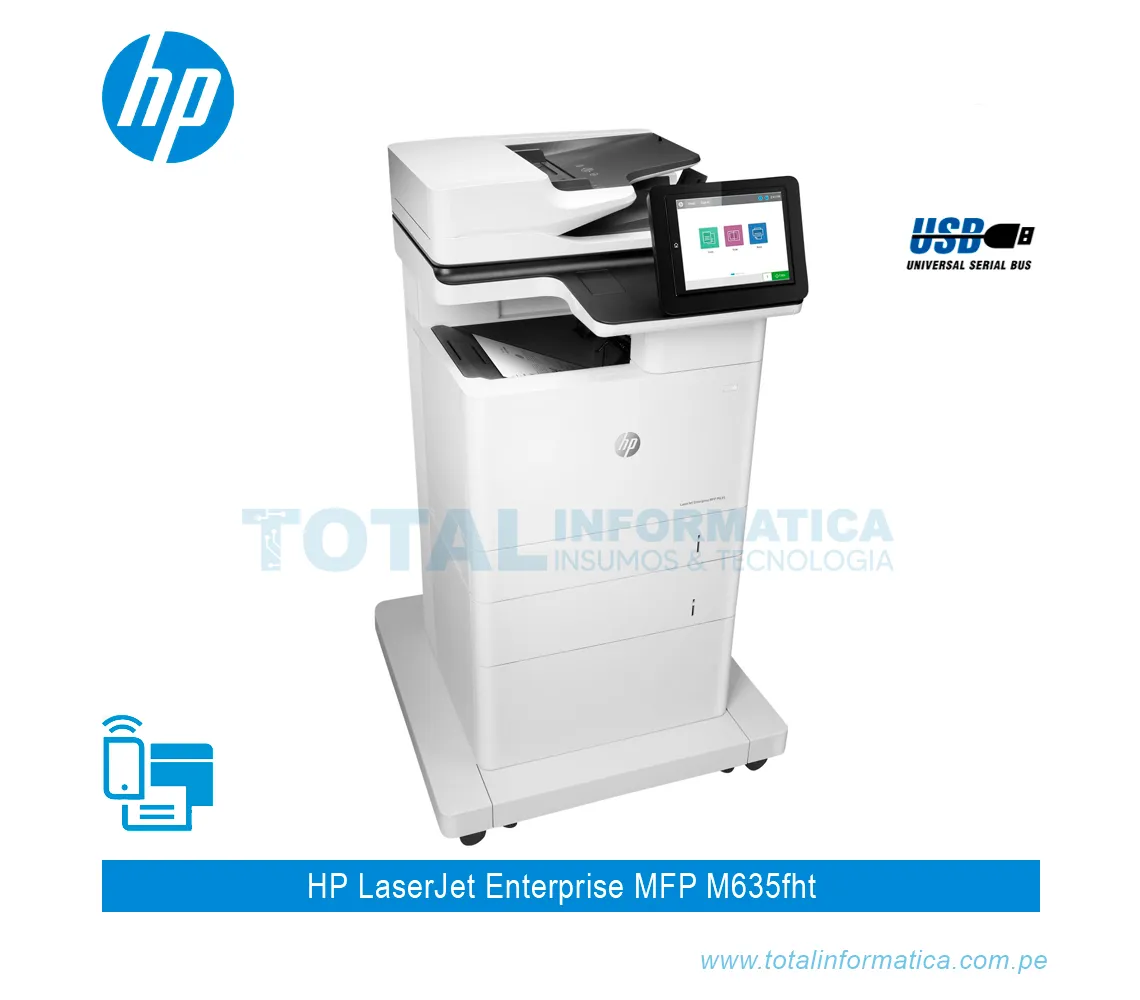 MULTIFUNCIONAL HP LASERJET ENTERPRISE M635FHT MONOCROMATICO, 65 PPM - imagen 2