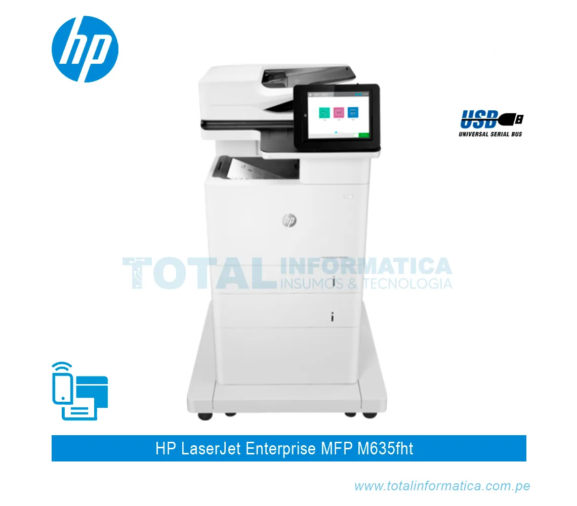 MULTIFUNCIONAL HP LASERJET ENTERPRISE M635FHT MONOCROMATICO, 65 PPM - imagen 1
