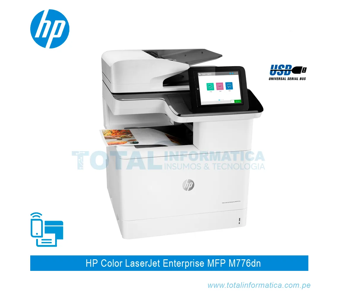 IMPRESORA MFP HP LASERJET ENTERPRISE M776DN COLOR A3, 45PPM - imagen 2