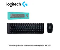Teclado Mouse Logitech MK220 Kit USB Español Inalámbrico Negro