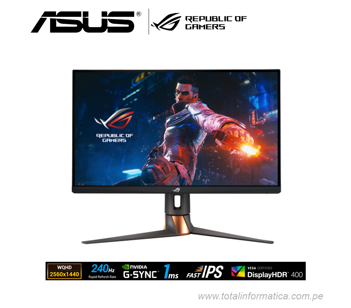 MONITOR GAMING ASUS ROG SWIFT PG279QM 2K 27” QHD, 240HZ, 1MS - imagen 1