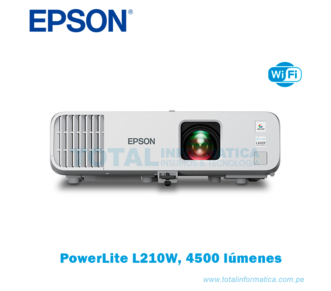 PROYECTOR EPSON LÁSER POWERLITE L210W, WXGA 3LCD, 4500 LÚMENES - imagen 1