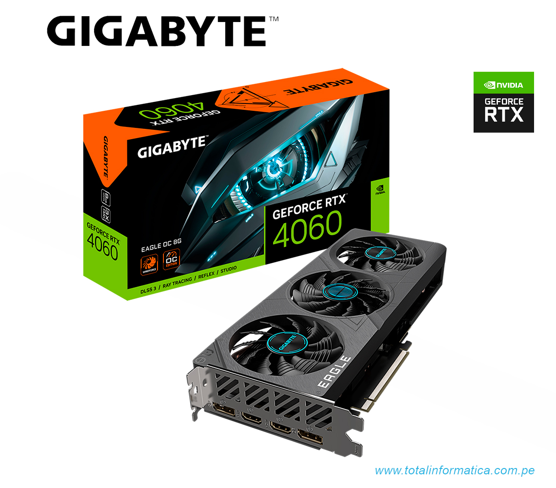 TARJETA GRAFICA GIGABYTE RTX 4060 EAGLE OC, 8GB GDDR6, PCI-E 4.0(GV-N4060EAGLE OC-8GD) - imagen 4
