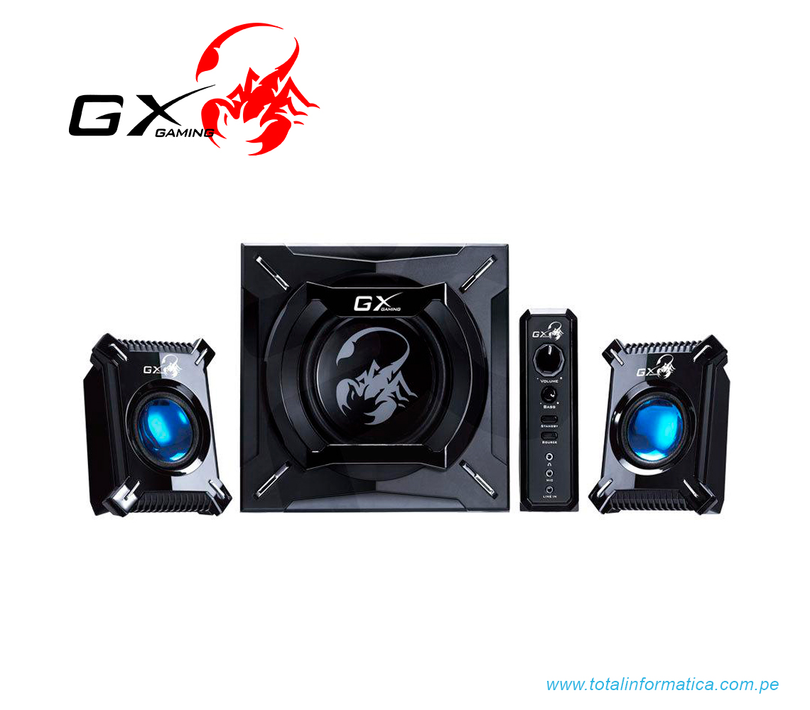 PARLANTE GENIUS SW-G2.1 2000II, 240V, 45W, LED AZUL, NEGRO(31730020400) - imagen 1