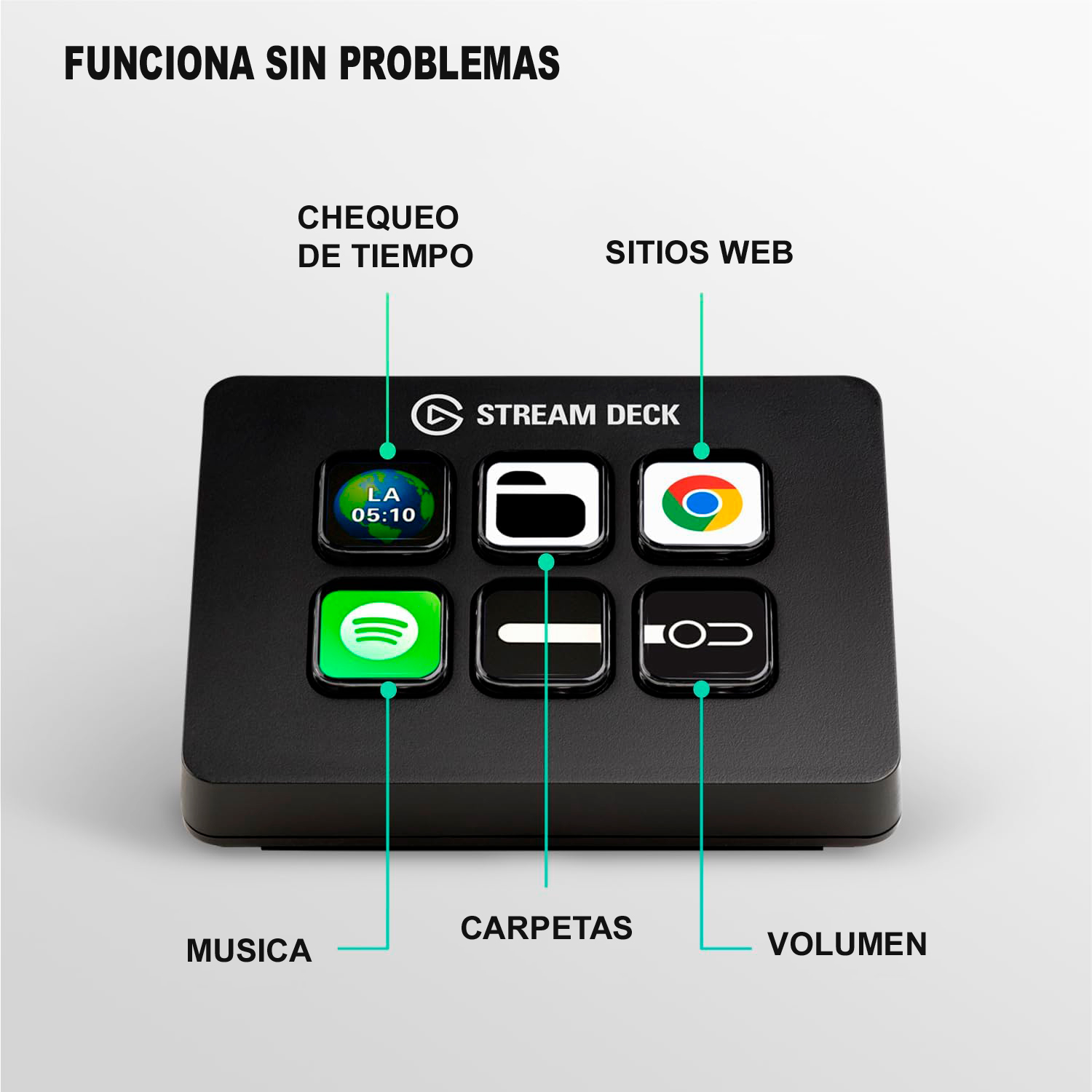 CORSAIR STREAM DECK MINI , 6 TECLAS LCD PERSONALIZABLES, USB 2.0, NEGRO(10GAI9901) - imagen 5