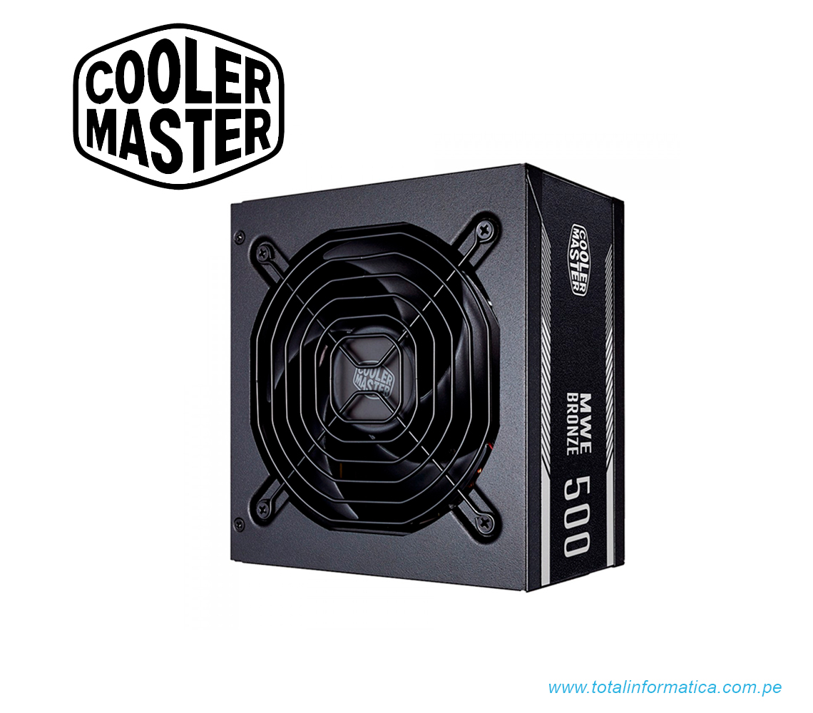 FUENTE DE ALIMENTACIÓN COOLER MASTER MWE 80 BRONZE V2 500W: POTENCIA EFICIENTE Y  NO MODULAR - imagen 1