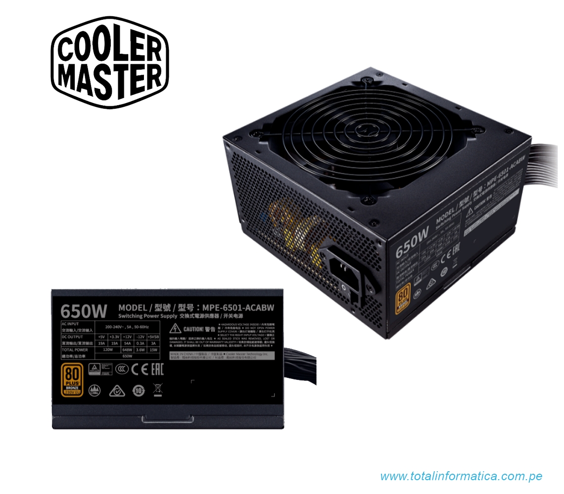 FUENTE COOLER MASTER MWE 80 BRONZE V2 230V 650W: FIABILIDAD Y RENDIMIENTO ENERGÉTICO - imagen 2