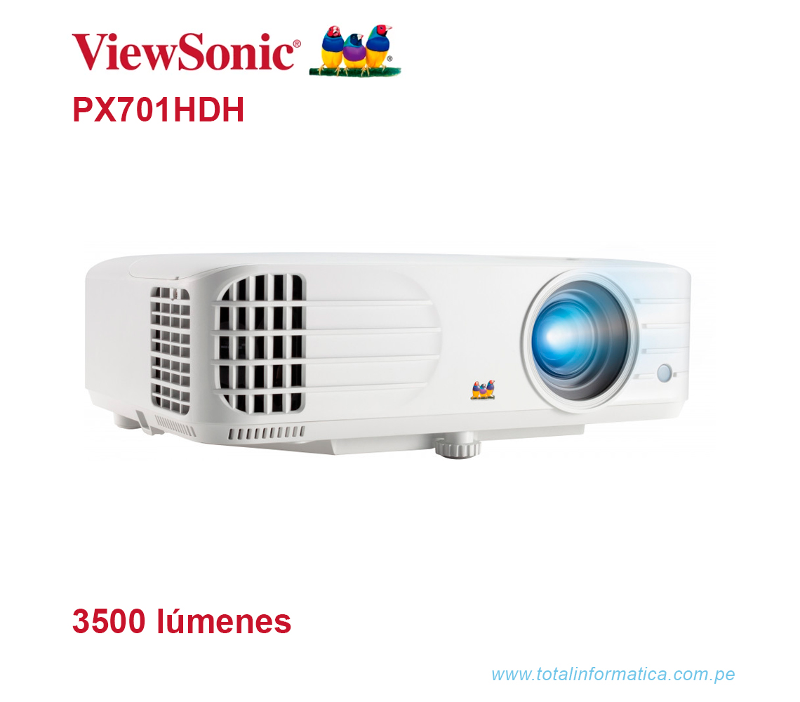 PROYECTOR VIEWSONIC PX701HDH 3D, 3500 LÚMENES, HDMI, USB