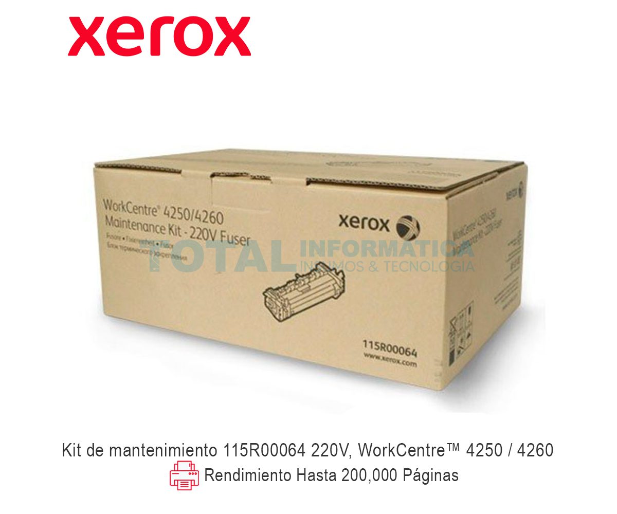 KIT MANTENIMIENTO XEROX ( 115R00064 ) WORKCENTRE 4250, 4260, 220V