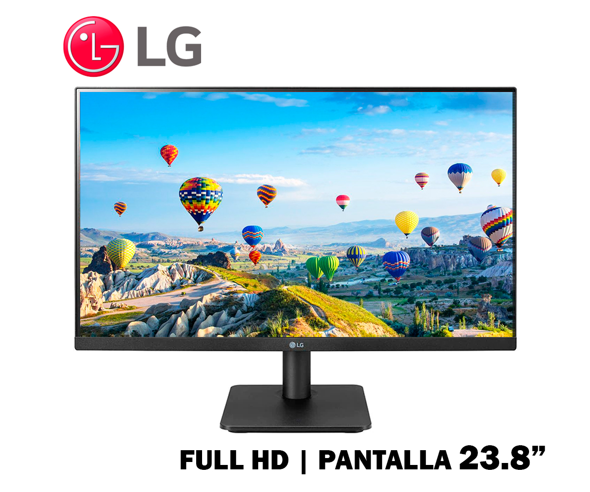 Monitor LED LG 24MP400-B de 23.8, Resolución 1920 x 1080 (Full HD 1080p),  5 ms, 75 Hz.
