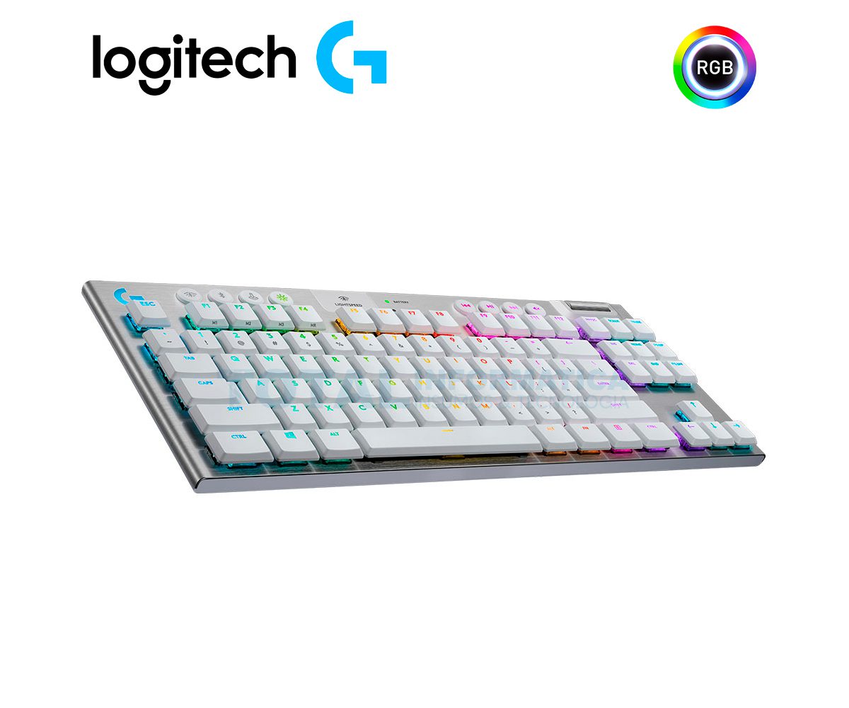TECLADO LOGITECH G915 TKL LIGHTSPEED ( 920-009660 ) RGB LIGHTSYNC MECÁNICO, BLANCO - imagen 2