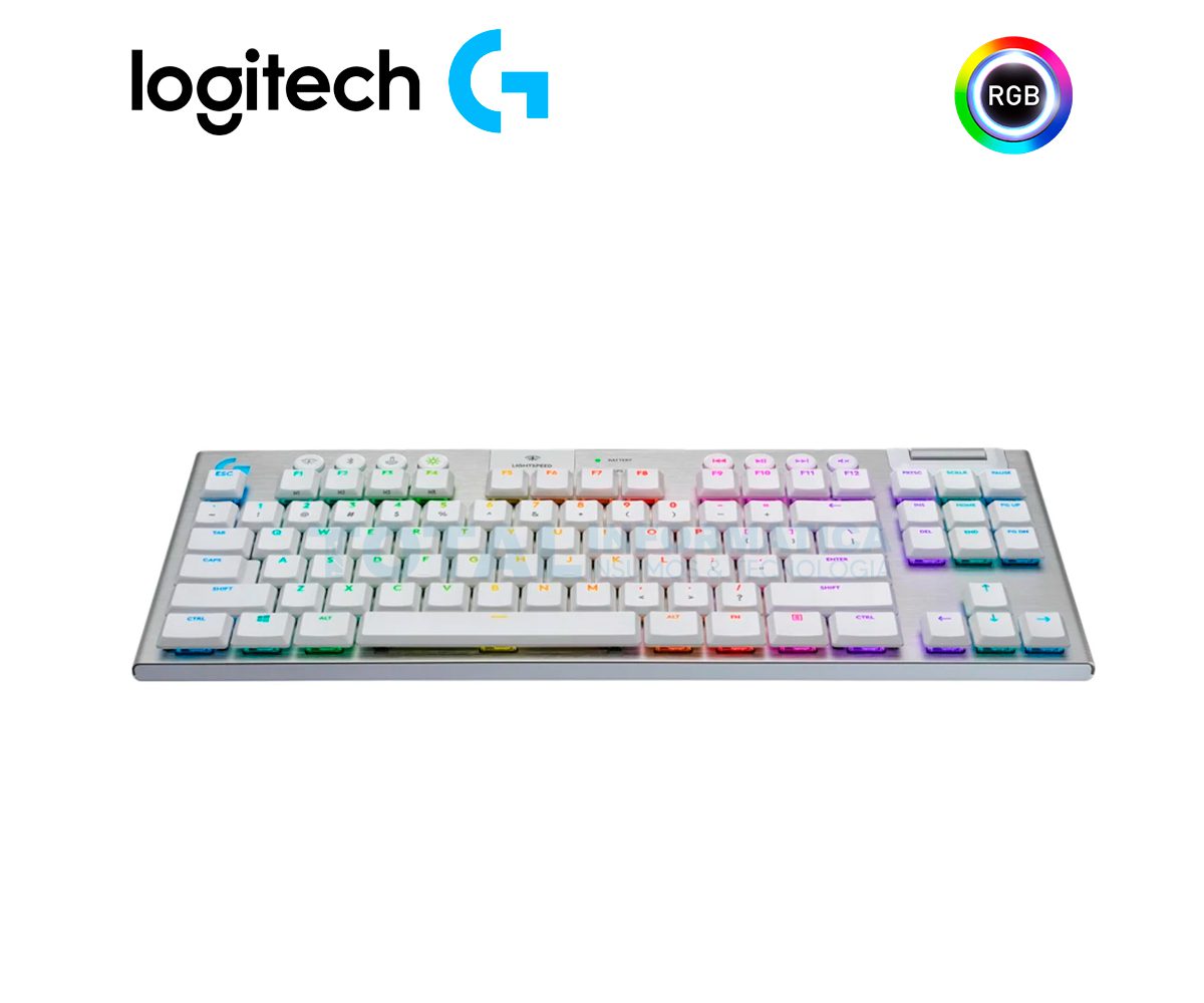 TECLADO LOGITECH G915 TKL LIGHTSPEED ( 920-009660 ) RGB LIGHTSYNC MECÁNICO, BLANCO - imagen 3