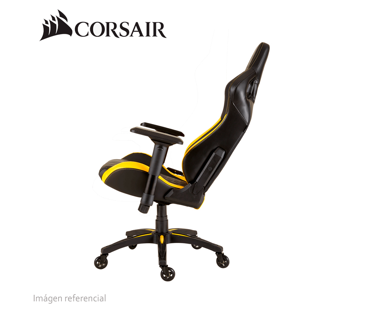 Silla para videojuegos de PC Corsair T1 Race Negro, Blanco