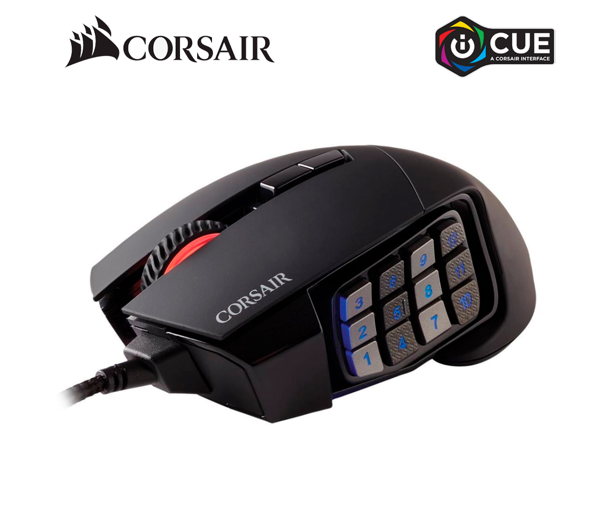 MOUSE GAMING CORSAIR SCIMITAR RGB ELITE CH9304211NA, RETROILUMINADO